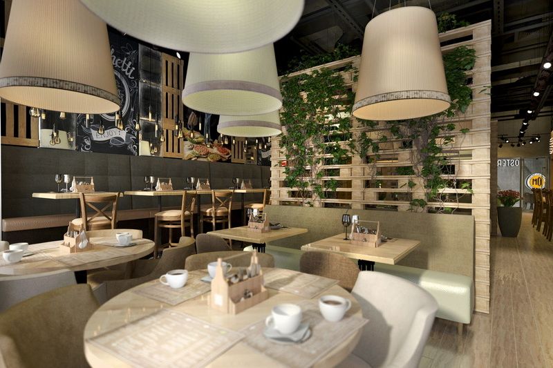 Уютный интерьер ресторана «Osteria Mario» в Сколково