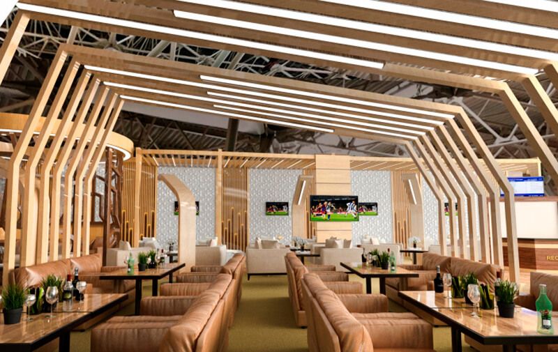 Уютная атмосфера в lounge-зоне Top Lounge в аэропорту Внуково
